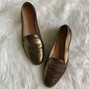Jcrew metallic loafers